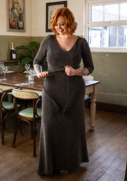 Arista Silver Sparkle Maxi Dress