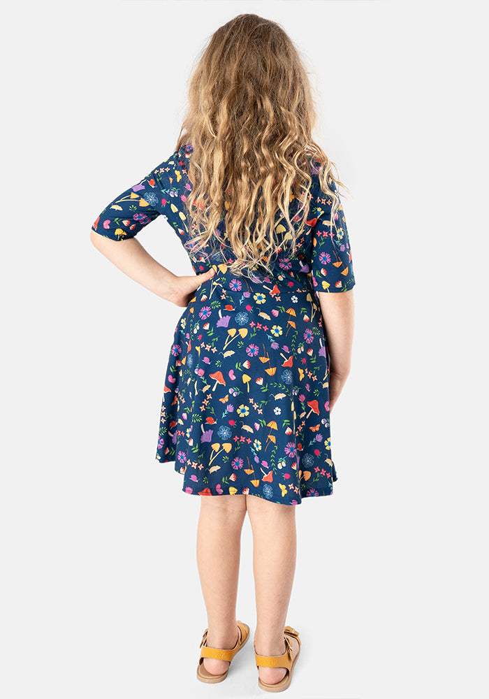 Children's Mushrooms & Mice Print Dress (Artemis)