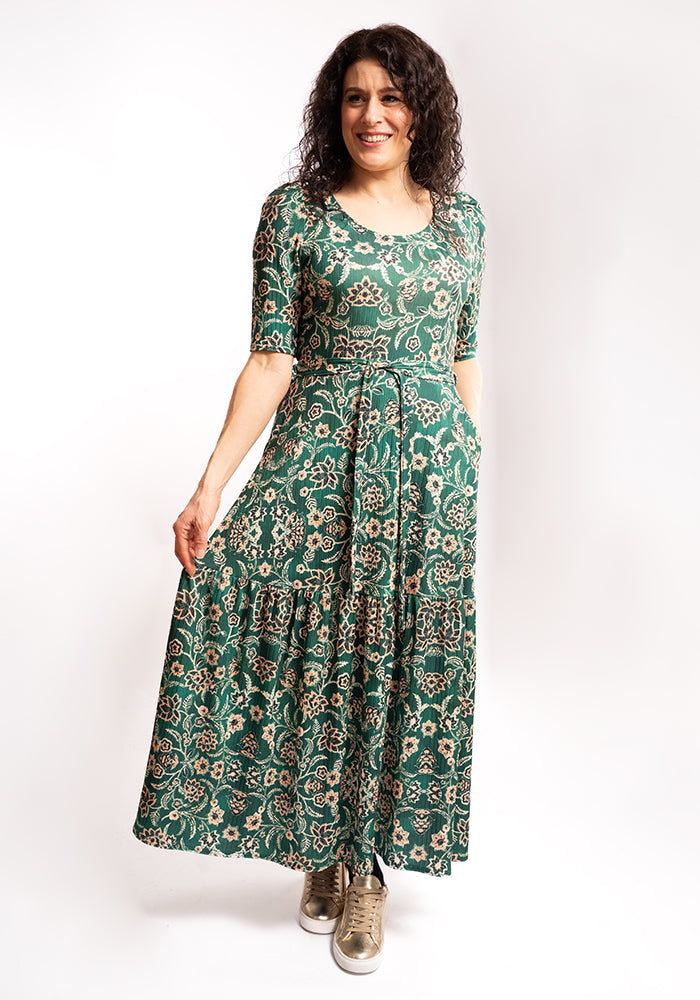 Third angle of Ashlea Nouveau Floral Print Midaxi Dress