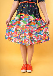 Ashlyn Rainbow Border Print Dress