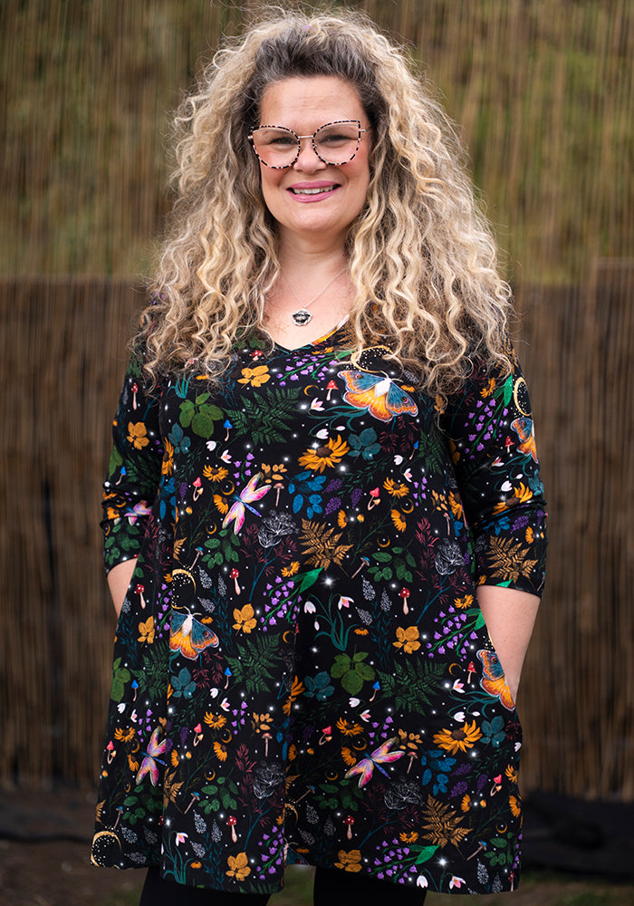 Ashton Magical Moth Print Cotton Tunic