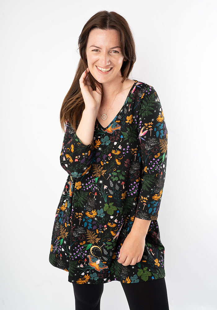 Ashton Magical Moth Print Cotton Tunic