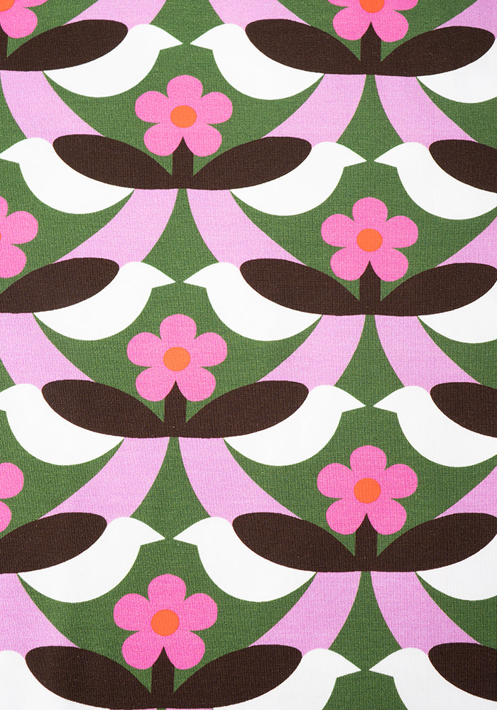 Ashton Retro Bird Print Cotton Tunic