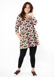 Ashton Retro Bird Print Cotton Tunic