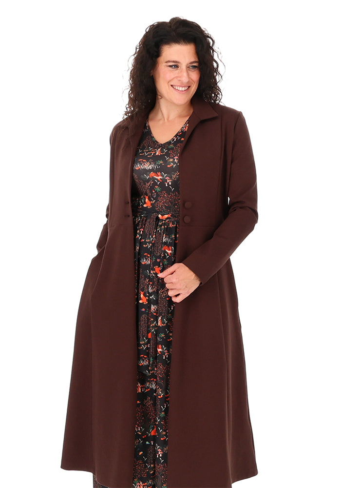 Audley Black Woodland Print Midaxi Dress