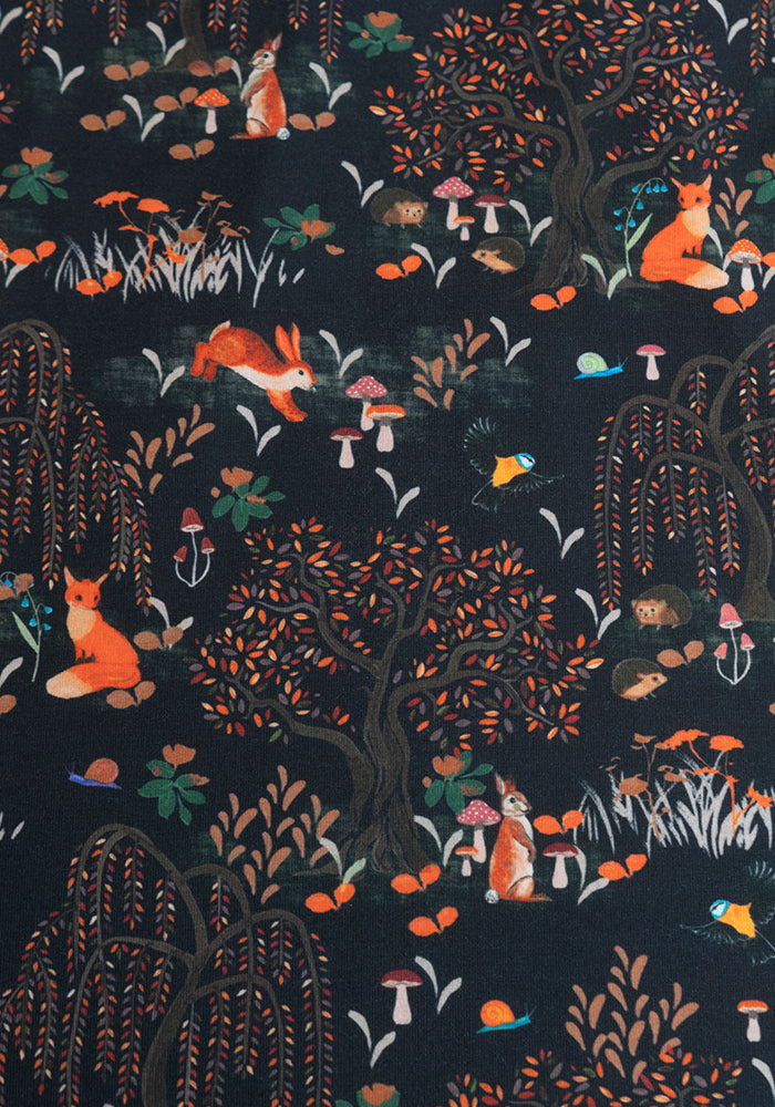 Audley Black Woodland Print Midaxi Dress