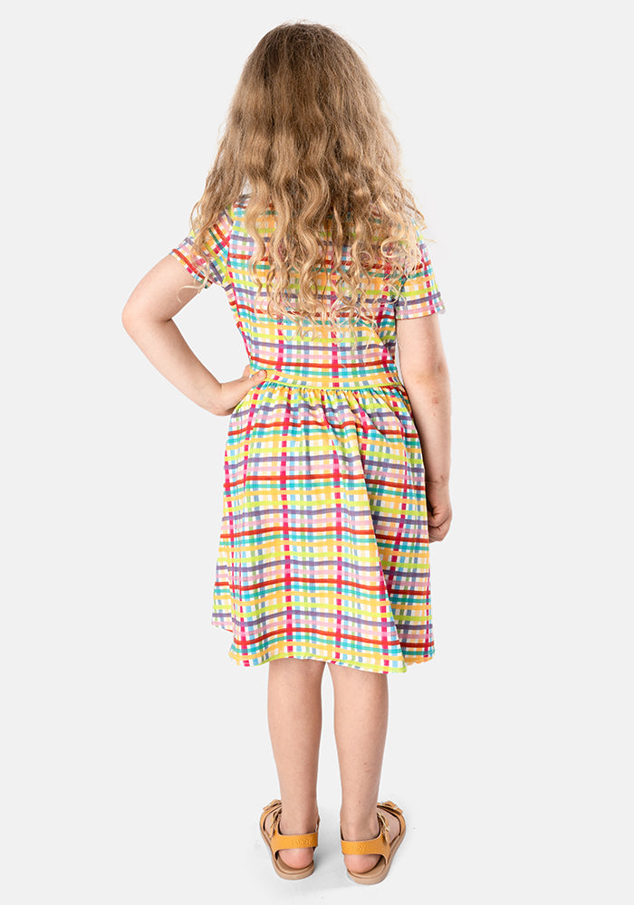 Children's Summer Check Print Dress (Audrey)