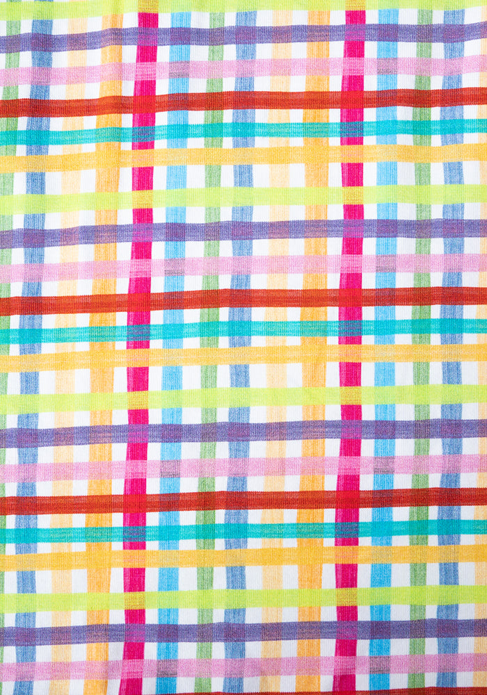 Second angle of Audrey Summer Check Print Cotton Swing Dress