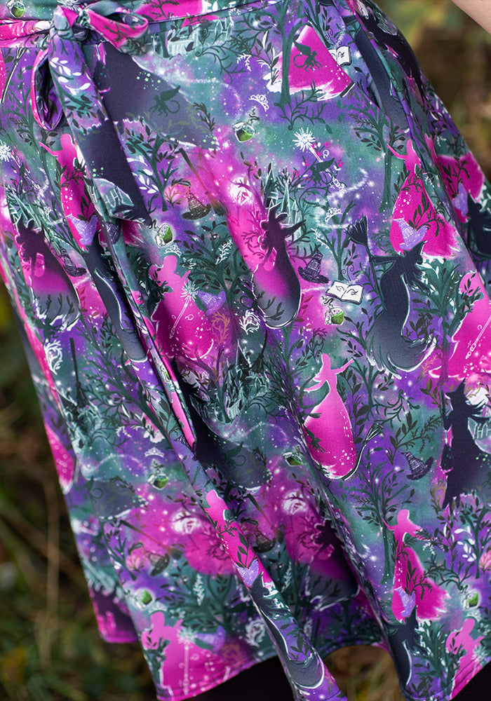 Seventh angle of Aubriella Witches Print Dress