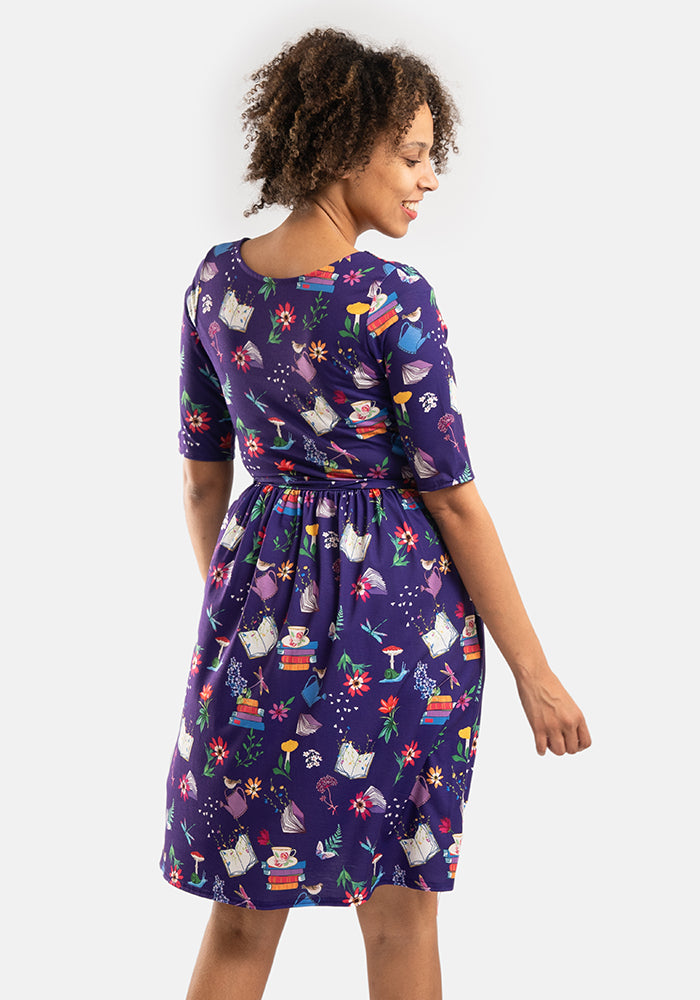 Austen Garden Books Print Dress