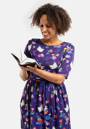 Austen Garden Books Print Dress