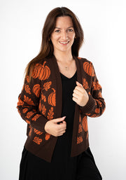 Autumn Leaf Cardigan (Brown/Orange)