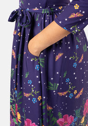 Ava Starlight Border Print Midi Dress