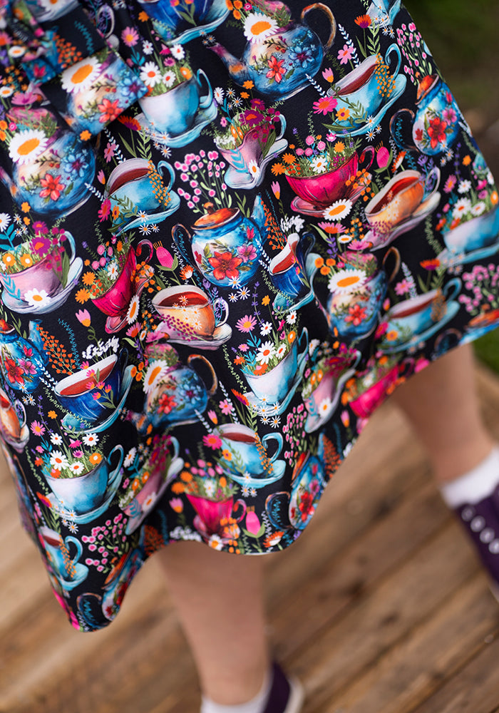 Aven Tea Cups Print Dress