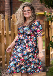 Aven Tea Cups Print Dress