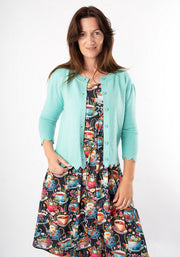 Aven Tea Cups Print Dress