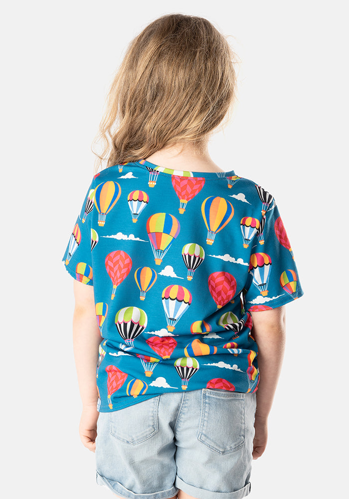 Hot Air Balloon Print Children's T-Shirt (Avian)