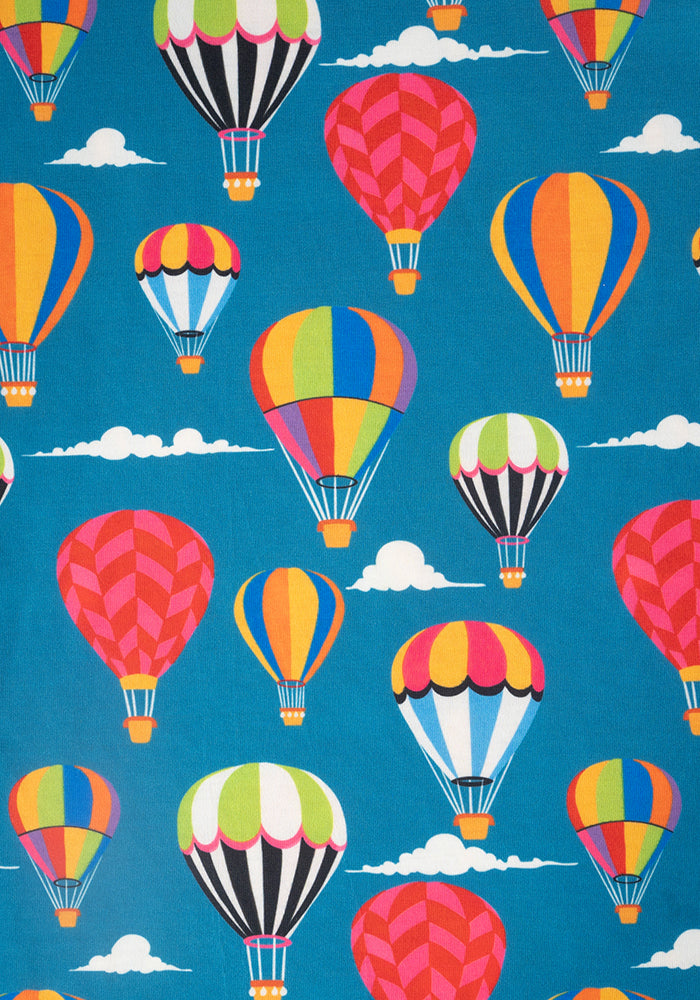 Avian Hot Air Balloon Print Dress