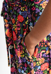 Ayla Rainbow Garden Print Swing Dress