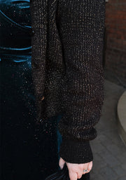 Black & Gold Lurex Cardigan