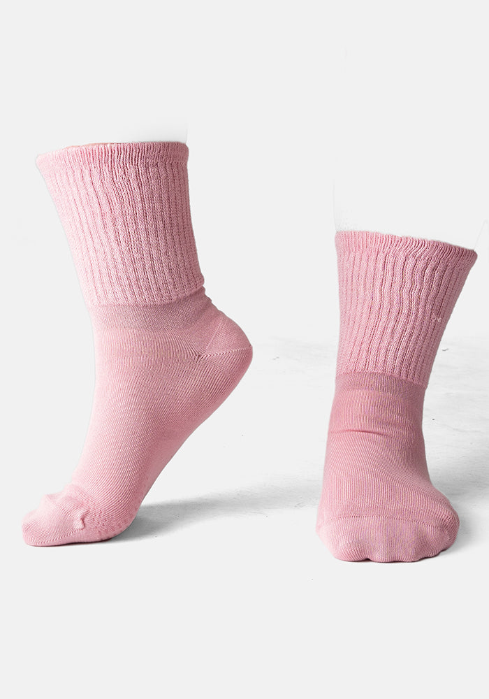 Second angle of Light Pink Bamboo Socks