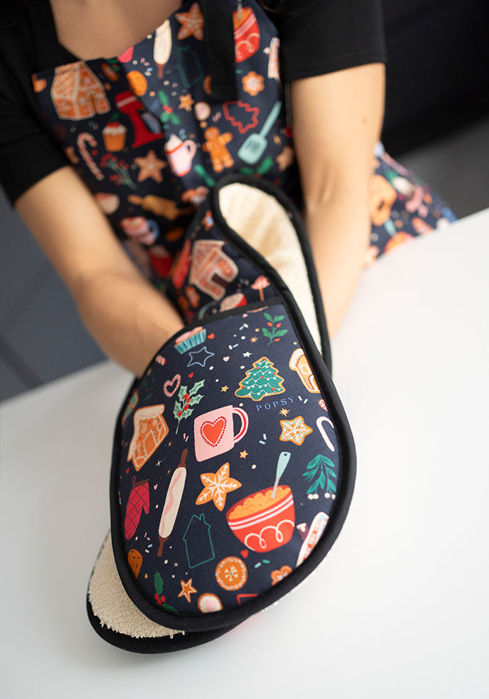 Front view of Baking Print Oven Glove