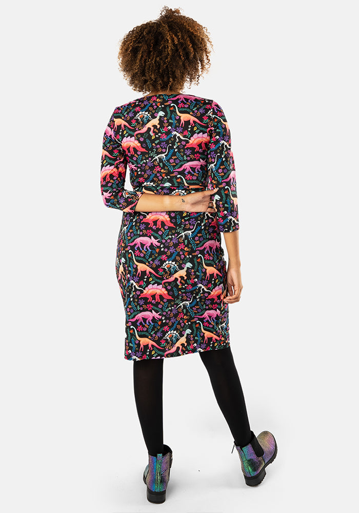 Barnabas Spooky Dinosaur Print Dress
