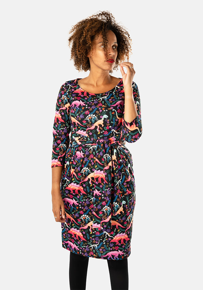 Barnabas Spooky Dinosaur Print Dress