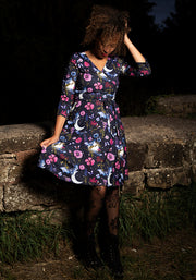 Moriah Bat Floral Print Dress