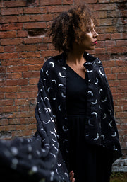 Black Bat Foil Print Scarf