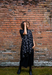 Black Bat Foil Print Scarf