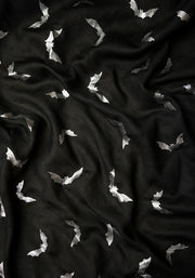 Black Bat Foil Print Scarf