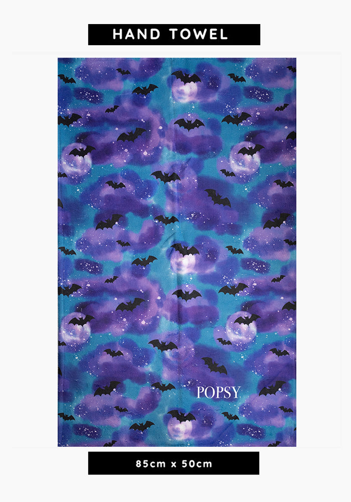 Bats in the Night Sky Print Hand Towel