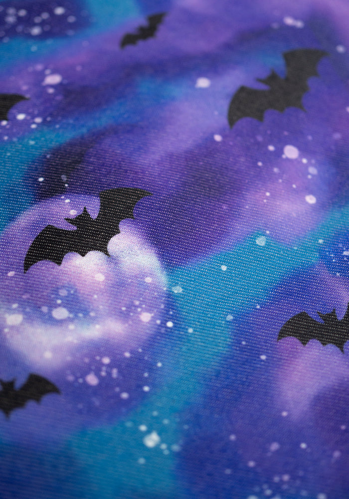 Bats in the Night Sky Print Tea Towel - Purple