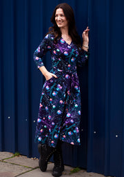 Oberon Baubles Print Midi Cotton Dress