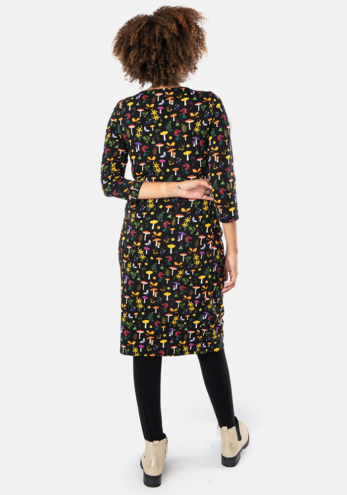 Bay Botanical Mushroom Print Cotton Dress