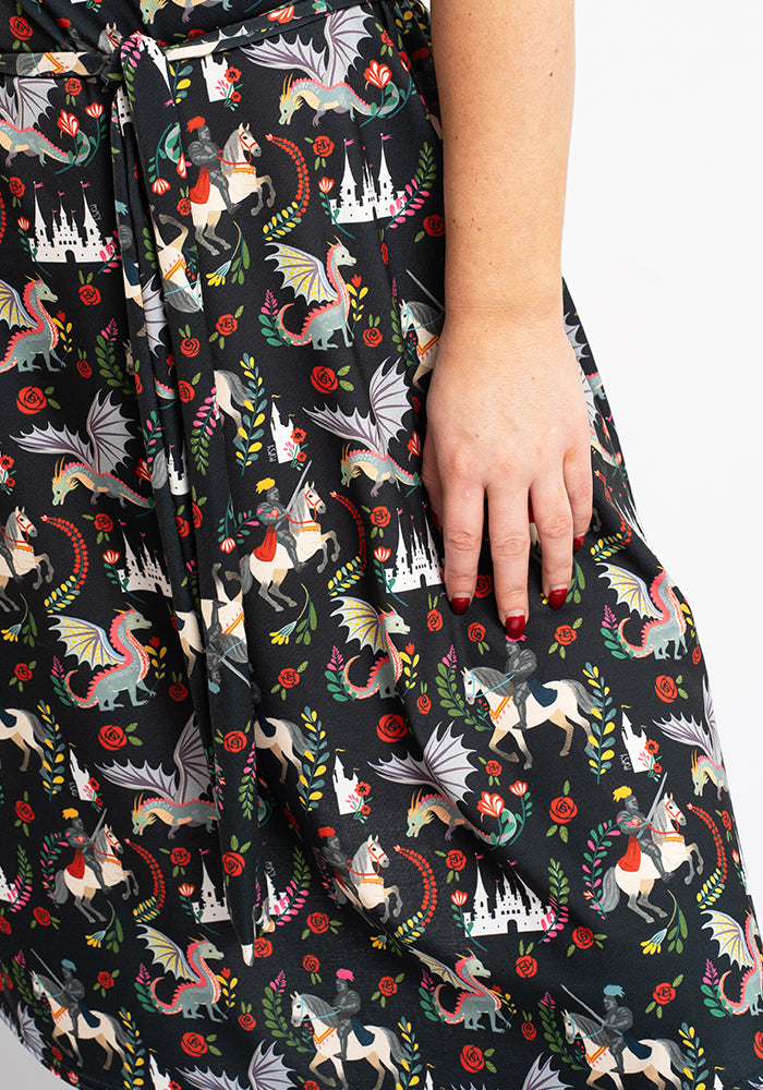 Bayard Knights and Dragons Print Dress