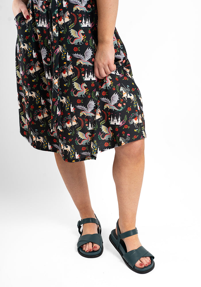 Bayard Knights and Dragons Print Dress
