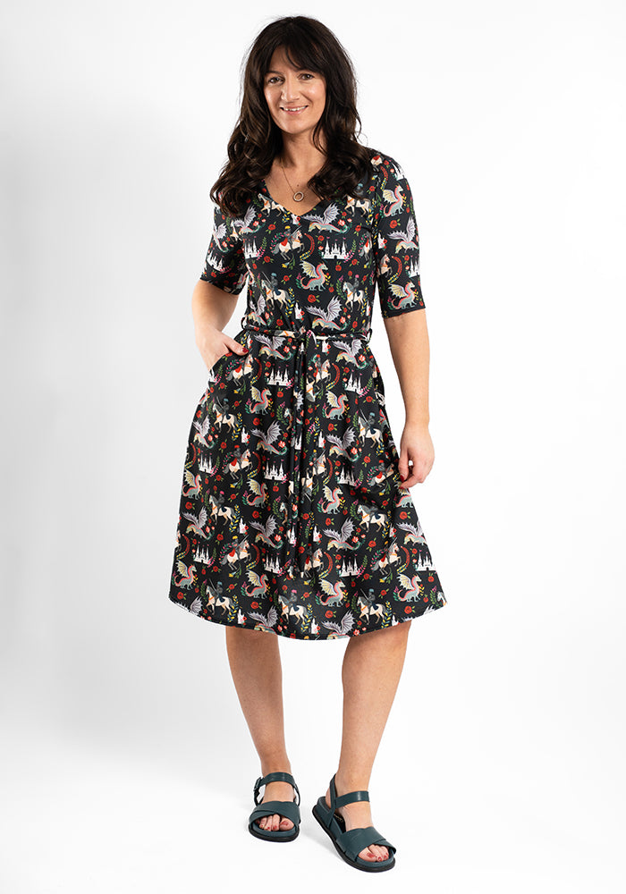 Bayard Knights and Dragons Print Dress