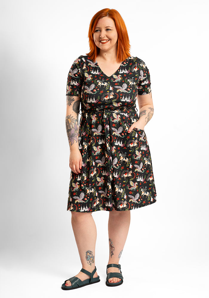 Bayard Knights and Dragons Print Dress