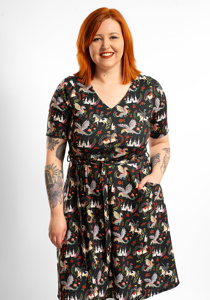 Bayard Knights and Dragons Print Dress