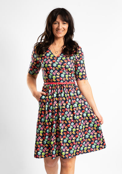 Bayley Colourful Macarons Print Dress
