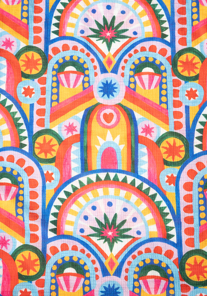 Second angle of Bebe Hand Painted Deco Print Tiered Hem Midaxi Dress