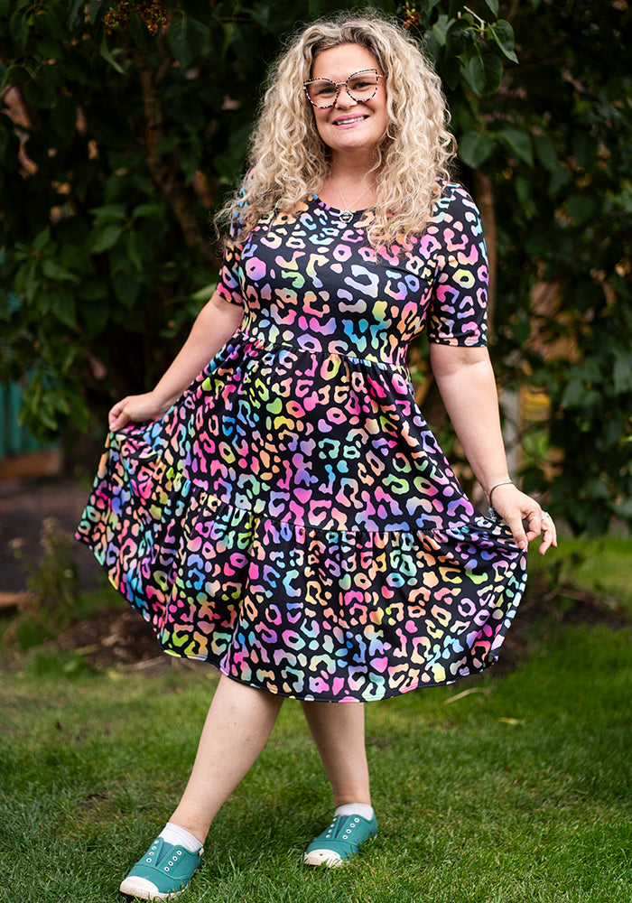 Beca Iridescent Animal Print Dress