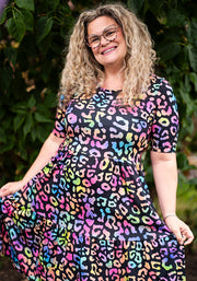Beca Iridescent Animal Print Dress