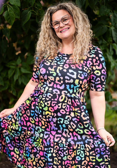 Beca Iridescent Animal Print Dress