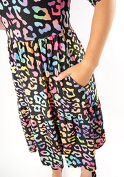 Beca Iridescent Animal Print Dress