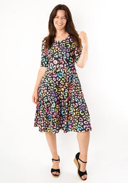Beca Iridescent Animal Print Dress