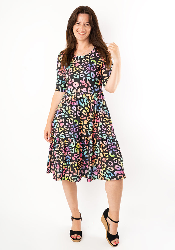 Beca Iridescent Animal Print Dress
