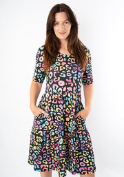 Beca Iridescent Animal Print Dress